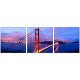 Golden Gate Bridge Wall Art in Blue & Orange